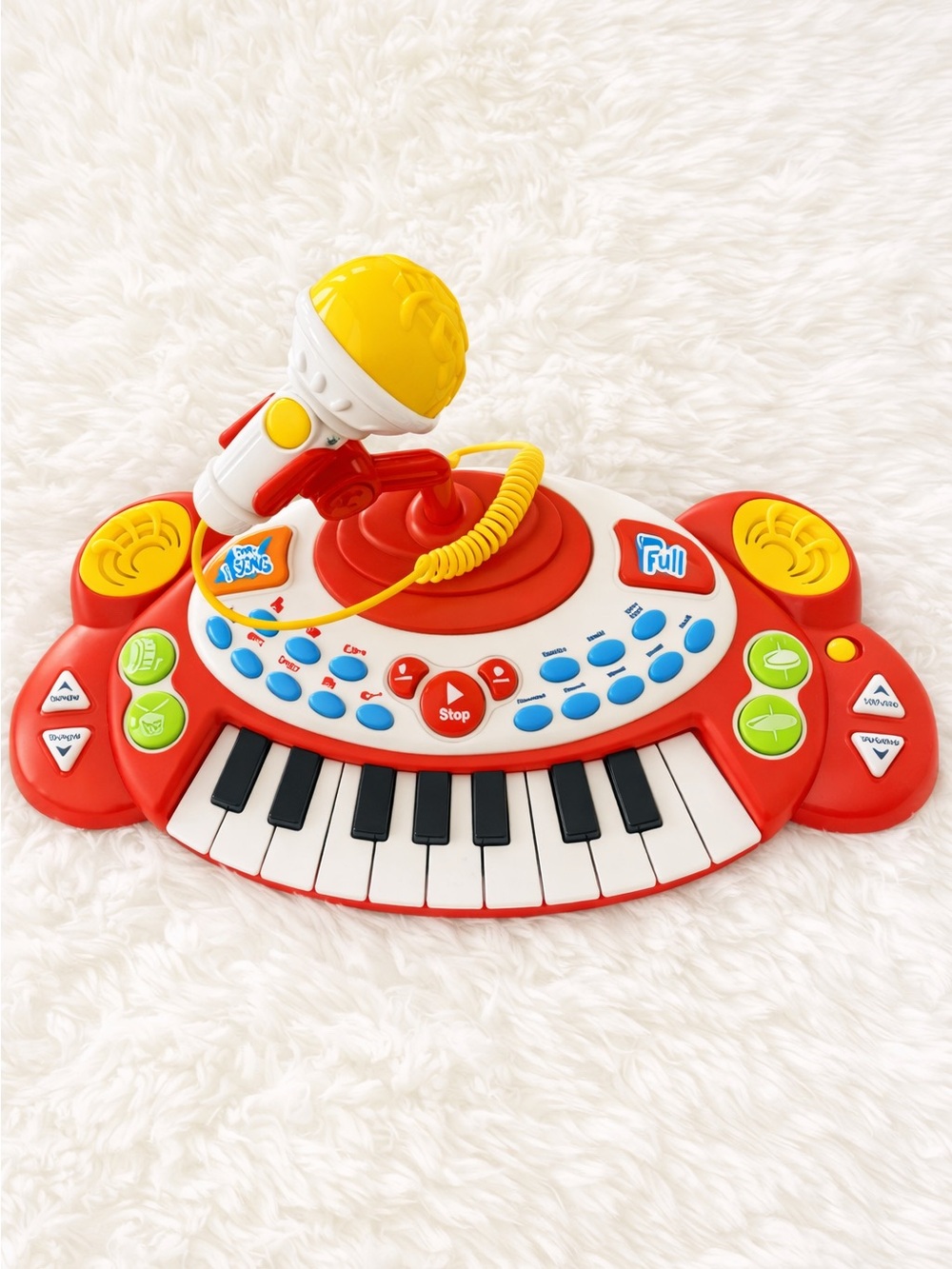 WinFun Kids Musical Keyboard Piano with Mic – Lights & Sounds